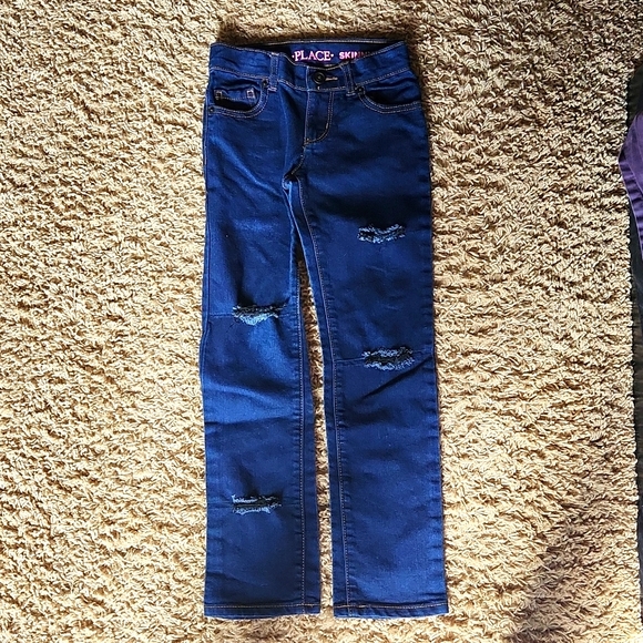 The Children's Place Other - Children's Place dark wash distressed skinny jeans size 6x/7